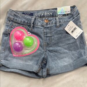 Vigoss Blue Denim Shorts Distressed Cuffed